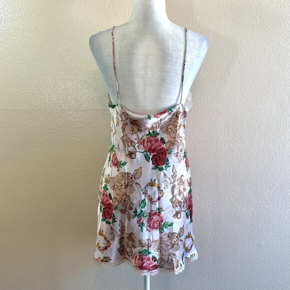 Circa 2000s Vtg Beige Floral Night gown Matching Robe Set Women's L - Picture 4 of 8